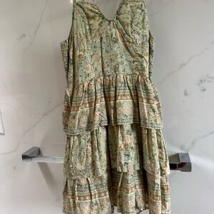 American Eagle Outfitters Green Floral Dress